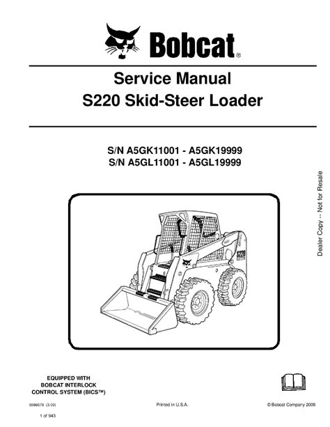 2005 bobcat s220 skid-steer loader|bobcat s220 service manual.